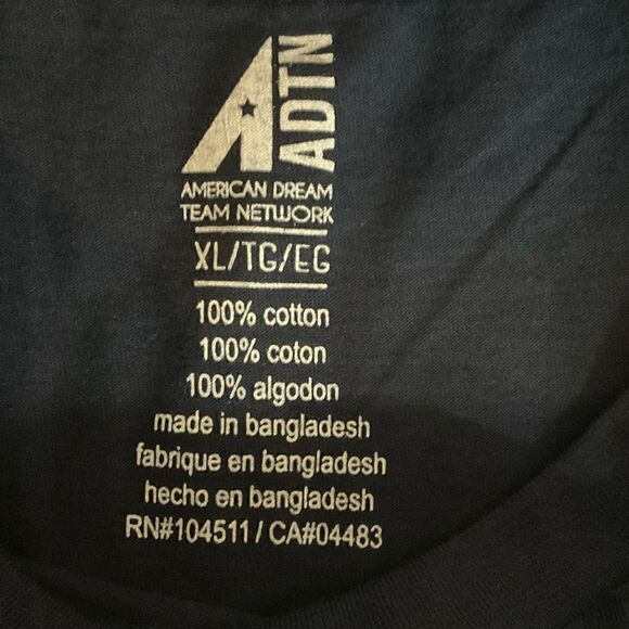 American Dream Team Network National Anthem Flag Decal Tee Shirt - Picture 3 of 4